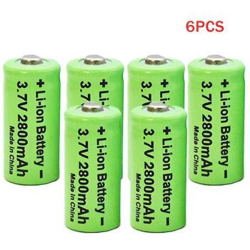 Batería 3.7V CR123A 2800mAh para Proyectos DIY 6PCS