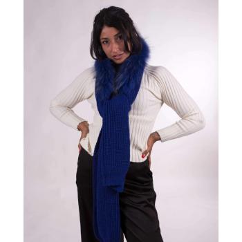 Bufanda Azul Brillante MR Complements – Punto mezclado con pelo