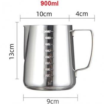 Jarra de Leche con Escala y Vaso Floral 550ml