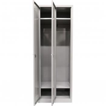 Spogliatoio Metallico “Clean‑Dirty” 60x40x167 cm – 2 ante, verniciato grigio chiaro