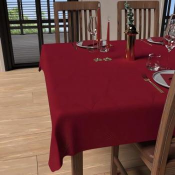 Nappe anti-tâches 150x250 cm, couleur rouge, LUXURY – Soleil d’Ocre