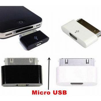 Cargador Micro USB a 30 Pines Compatible con iPhone 4, 4S, iPad 1, 2, 3