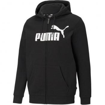 Puma Essentials Big Logo Kapuzenjacke schwarz/weiß