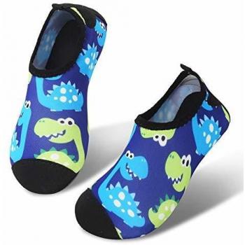 JIASUQI Youth Aquatic Green Dinosaur Footwear
