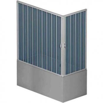 PARETI SOPRAVASCA BOX VASCA PVC ANGOLARE ANTA A SOFFIETTO PIEGHEVOLE H 150 CM