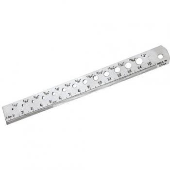 150‑mm Steel Drill Guide & Ruler – Silverline 633959