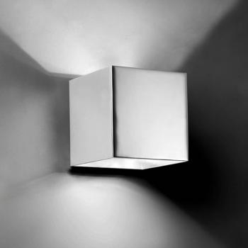 Quadratische Chrom-LED-Wandleuchte