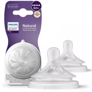 Tetina Fast Flow Natural Response 5 6 meses+ 2 unidades