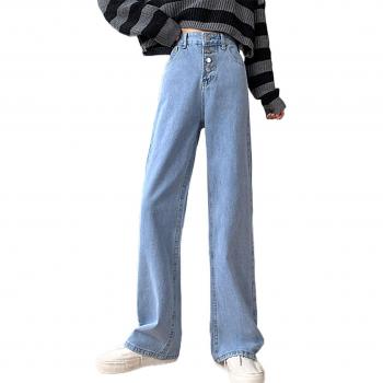 Lange Jeanshosen mit hohem Bund