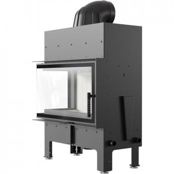 Schwarzer Luftkamin „Floki M“ von Kratki – 10 kW, Türfeder links