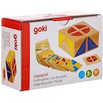 Goki Jeu de logique en bois Kubus