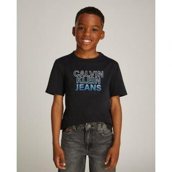 CK Boys’ Gradient Flock Short Sleeve – Black, Age 8