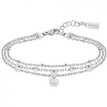 BOSS Damen Edelstahl Armband IRIS mit Glassteinen