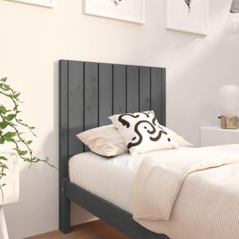 VidaXL Grey Bed Headboard 80.5x4x100 cm Solid Wood Pine