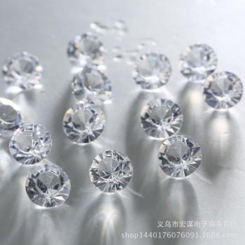 1000 Red/Transparent 6mm Acrylic Rhinestone Wedding Supplies
