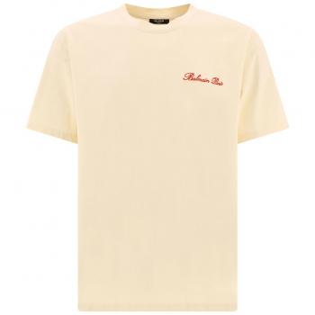 Pull léger Balmain homme jaune pâle S