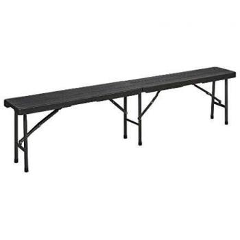 PAPILLON Banco Plegable Gris Antacita 180x28x43cm