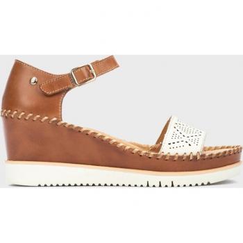 Pikolinos Brown Leather Wedge Sandals AGUADULCE W3Z