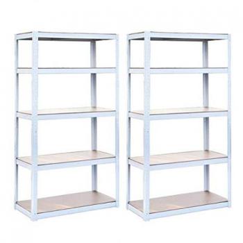 Set di Scaffali Metallici 150x75x30 cm Bianchi