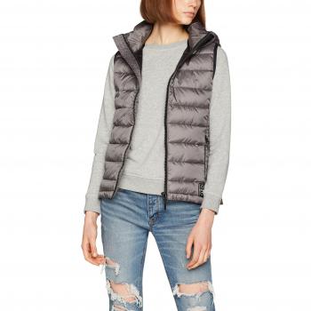 Superdry Damen Sport Weste G50007DP, Grau, Herstellergröße Medium