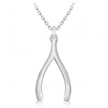 Wishbone Pendant in Tuscany Silver on 41cm/46cm Chain