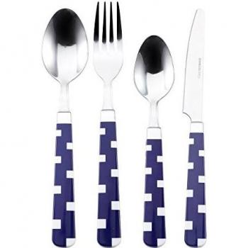 CUBERTERIA DE 24 PIEZAS SQUAD NAVY INOX RENBERG