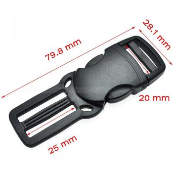 Accesorio de liberación lateral para correas de 20mm x 25mm