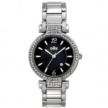 Inex Silver Black Analog Watch for Women