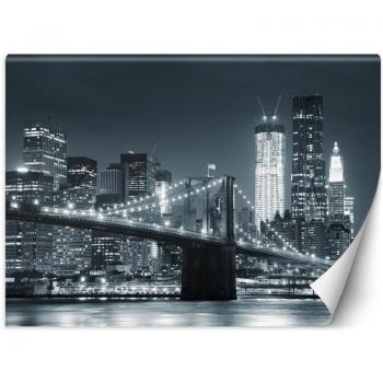 Escena Metropolitana: Puente de Brooklyn en Blanco y Negro