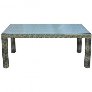 Tavolo da Esterno Antigua Moia Wicker con Piano Vetro 180x78x100