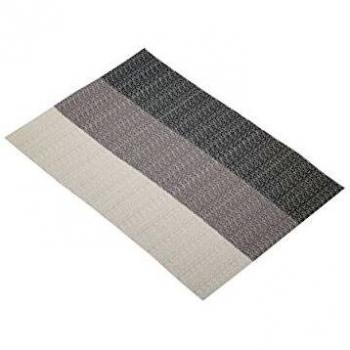KitchenCraft Grey Striped Vinyl Placemat, 30 x 45 cm