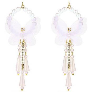 30Pcs DIY Exaggerated Fairy Butterfly Pearl Beads ER152