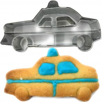 Ausstechform in Polizeiauto-Form aus Edelstahl von STÄDTER