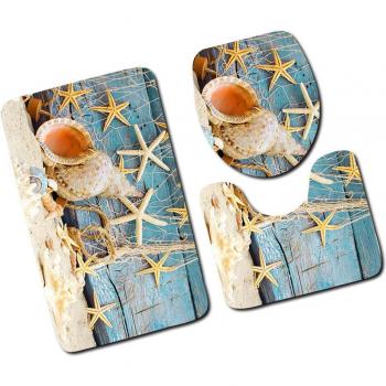 Tapis de salle de bain 3 pièces anti-dérapant