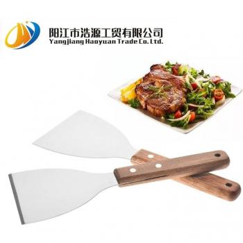 Fried Steak Shovel – Kitchen Tool, Stainless Steel & Wood Handle
