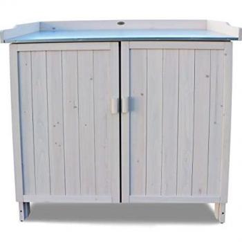 HABAU Table de jardin meuble bas gris 98 x 48 x 95 cm