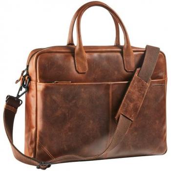 Maverick businesstas met laptopvak 15.6 inch bruin leer