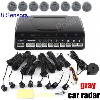 8-Sensor Front and Rear Parking Sensor System with Buzzer