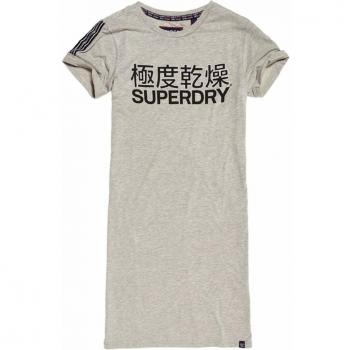 Robe T-shirt Portland Superdry, Femme, Gris (Grey Marl 07q), X-Large