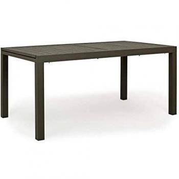 Hilde Grise Table Extérieure 160/240 cm, aluminium, allongée intégrée, design moderne