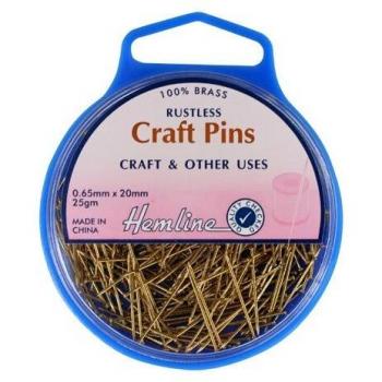 Hollow Brass Push Pin, 0.65mm Dia x 20mm Long, Set of 450