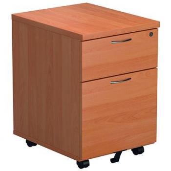 Mobile Pedestal with 2 Drawers – Beech, 404x500x595mm – KF79989