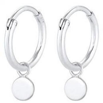 Orecchini a Cerchio in Argento Sterling 925 con Ciondolo
