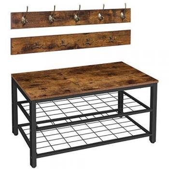 HOOBRO Meuble d'entrée avec Portemanteau et étagère