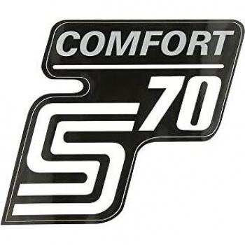 MZA S70 Comfort: Silberne Klebefolien-Seitenabdeckungen
