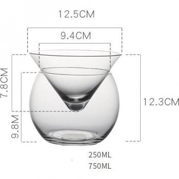 Cristal à cocktail glacé pour barman