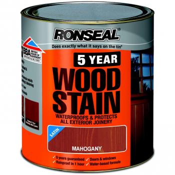 Ronseal Mahogany Woodstain, 250ml, 5-Year Protection