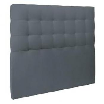 Tête de lit capitonnée en velours gris anthracite 180 cm