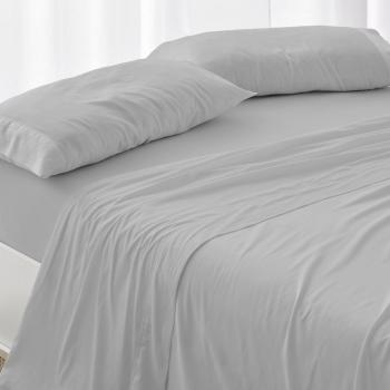 Set de sábanas Burrito 180 hilos – Gris – 90 cm – Algodón 100%