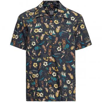 Tropical Black Rockabilly Shirt